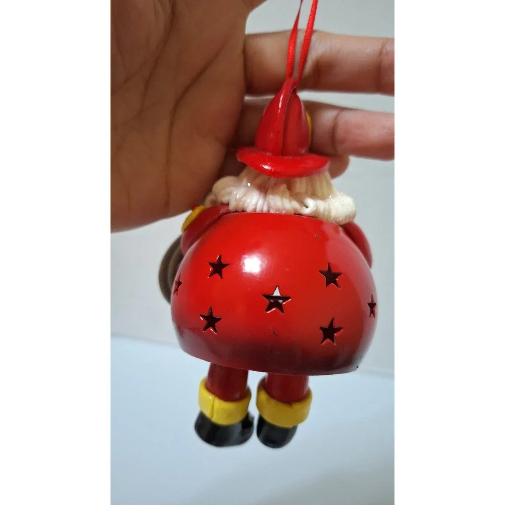 Firefighter Christmas Ornament‎ Roly Poly Fireman Santa with Dangly Legs 6